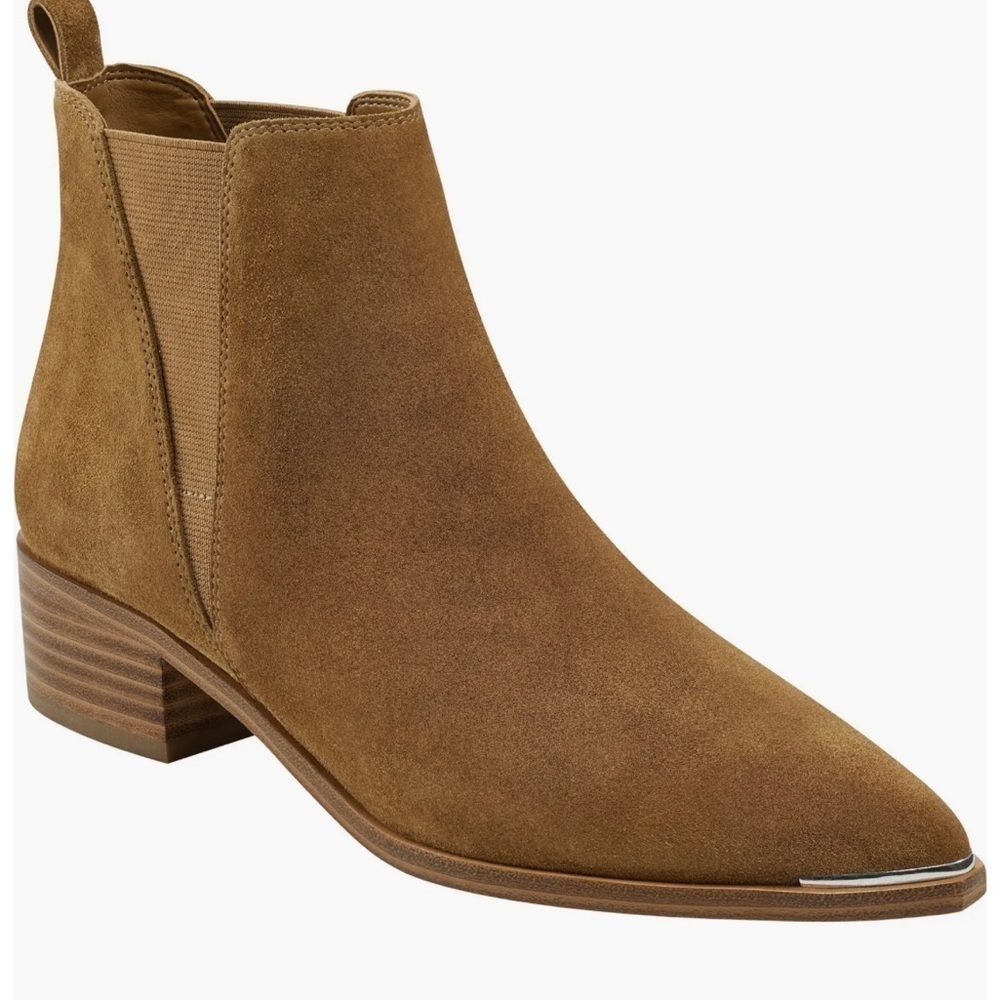 Marc Fisher Yale Pointy Toe Chelsea Suede Boot - Sz 8 NEW